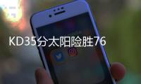 KD35分太阳险胜76人5连胜 快船逆转马刺止连败