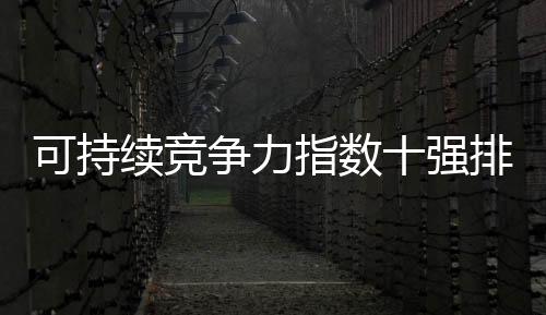 可持续竞争力指数十强排名  北京超越上海排名在香港之后