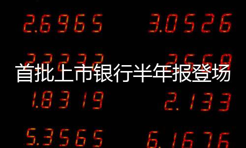 首批上市银行半年报登场  盈利保持稳健